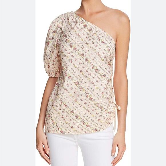 Petersyn Abigail One Shoulder Floral Print Cotton Top Size XS - Picture 3 of 14